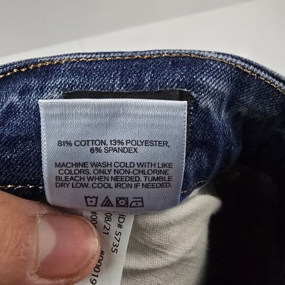 Express Modern Straight Super High Rise Ultra Hyper Jeans womens M 6/8/10 4061 - Picture 12 of 13